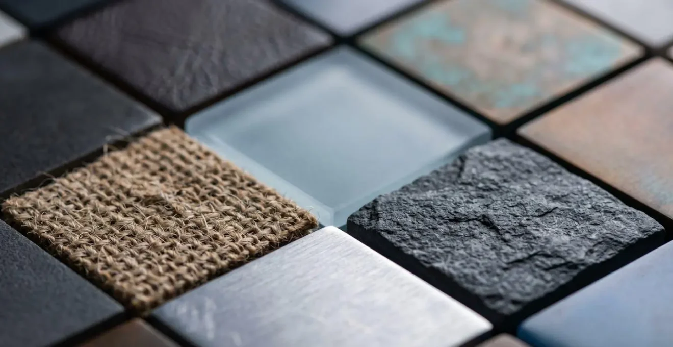 Close-up macro view of financial categorization patterns and textures