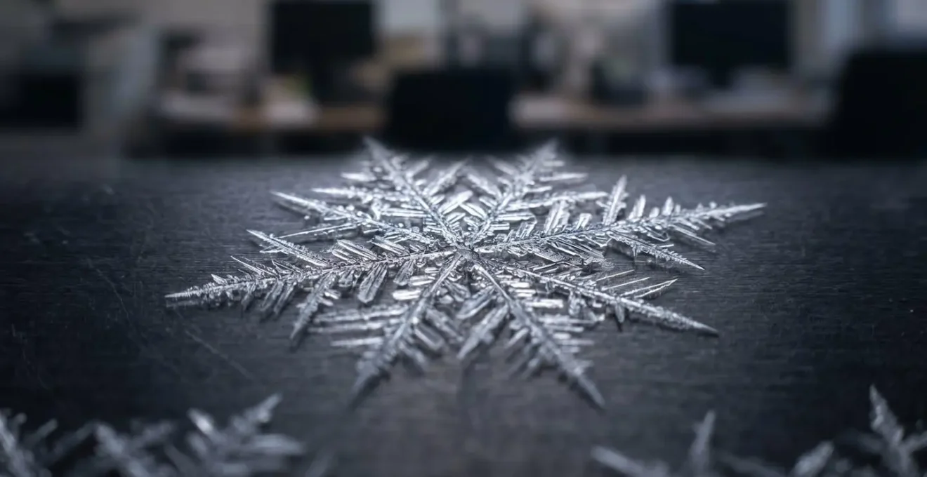 Visual timeline of business disruption from late filing consequences, symbolised by ice crystals forming on a metallic surface.