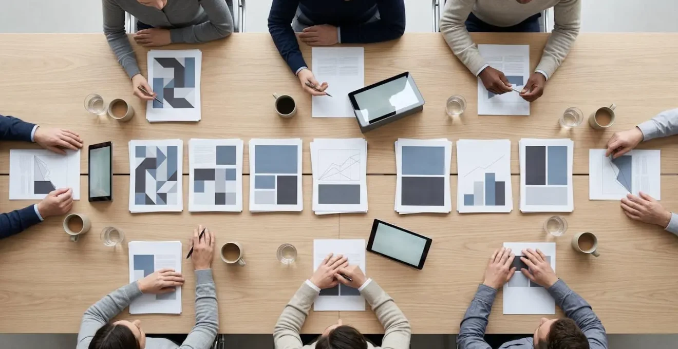 Business owner's pre-meeting dashboard showing key operational metrics for strategic review