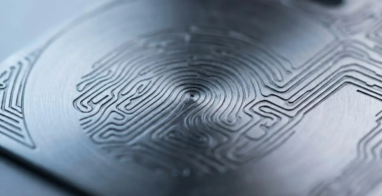 Macro shot of security authentication device for payment authorization
