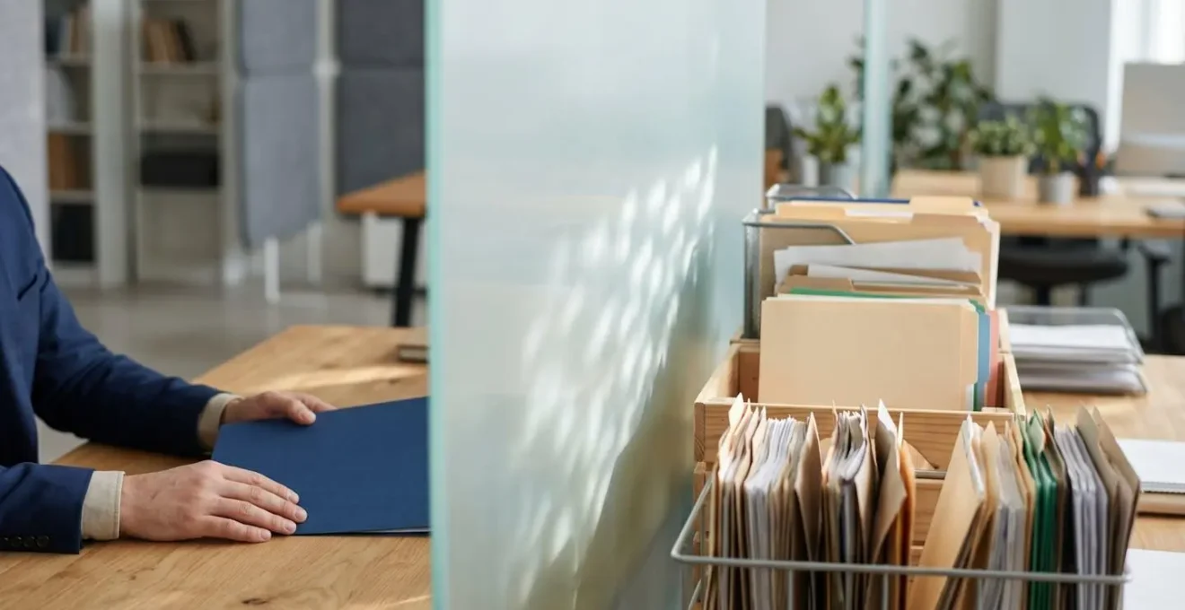 Split-screen showing secure digital collaboration between business owner and bookkeeper